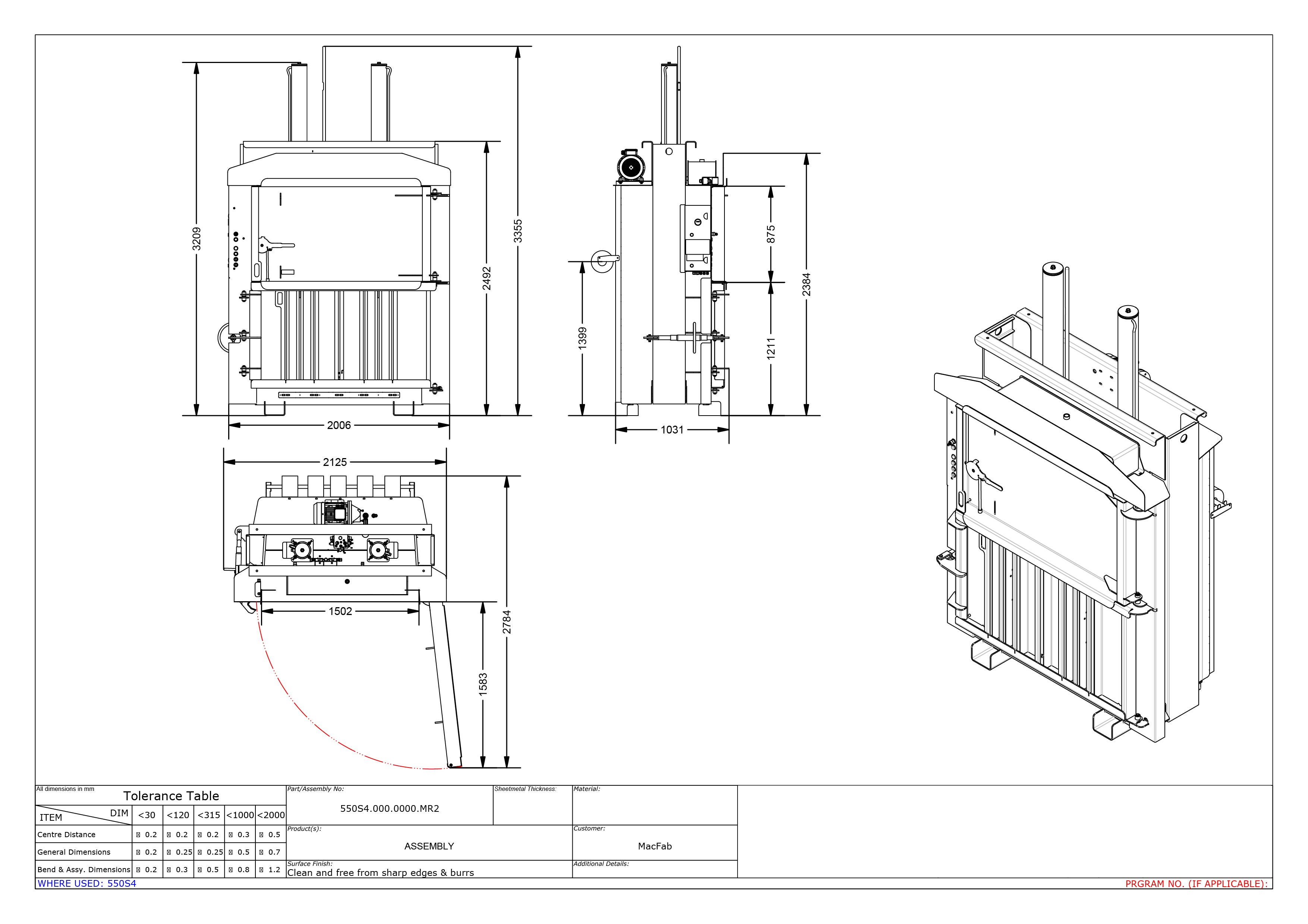 planos y cotas RL1046